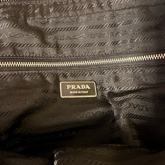 Prada black nylon tote. Great on outside. Needs repair on insider. See all pics - Picture 6 of 11